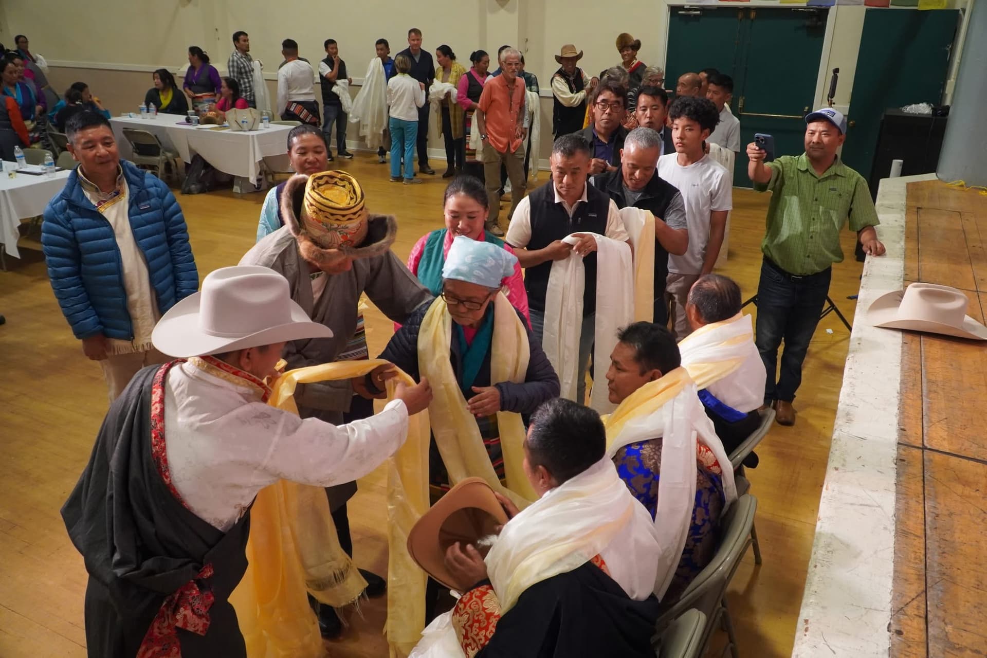 Offering blessing to the mountain legends from elderest member of HSC