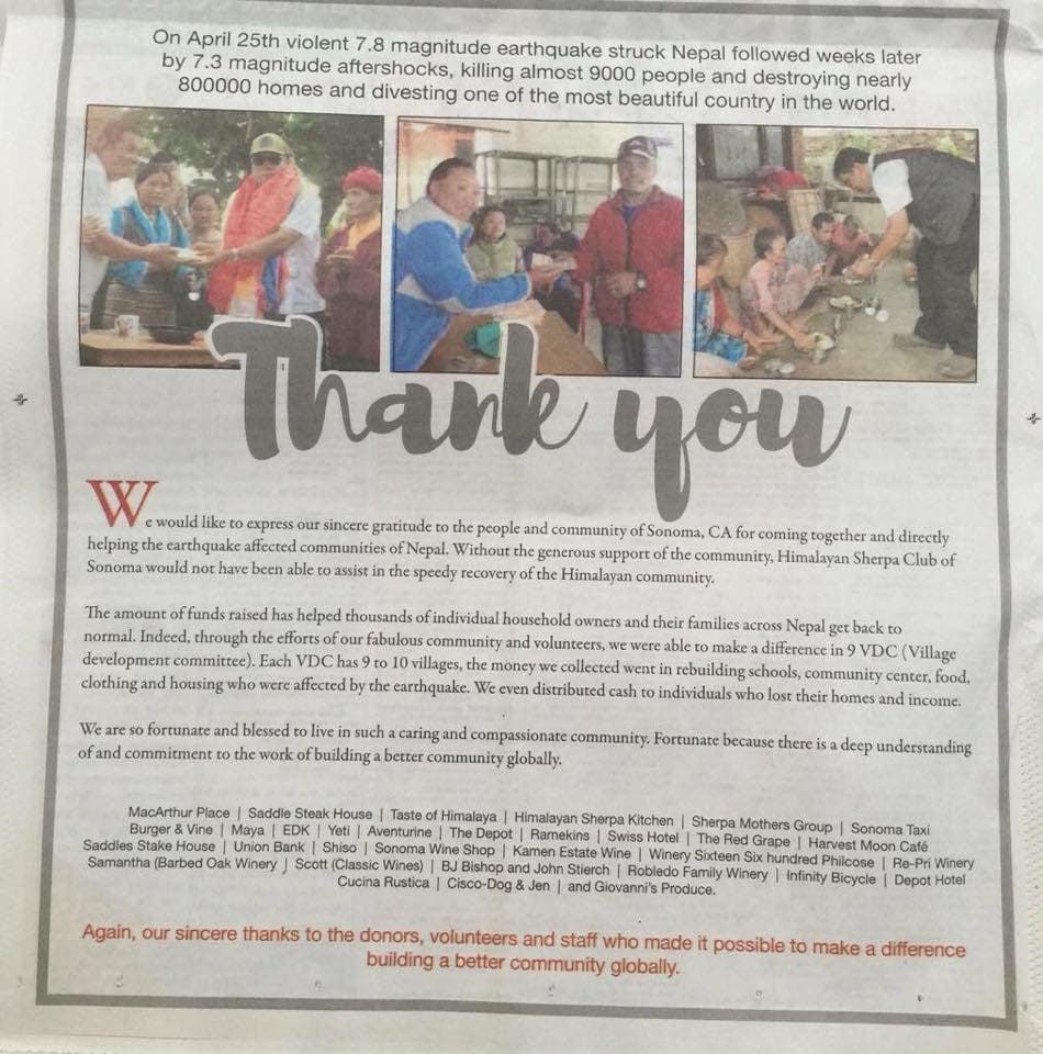 Earthquake Victims Support