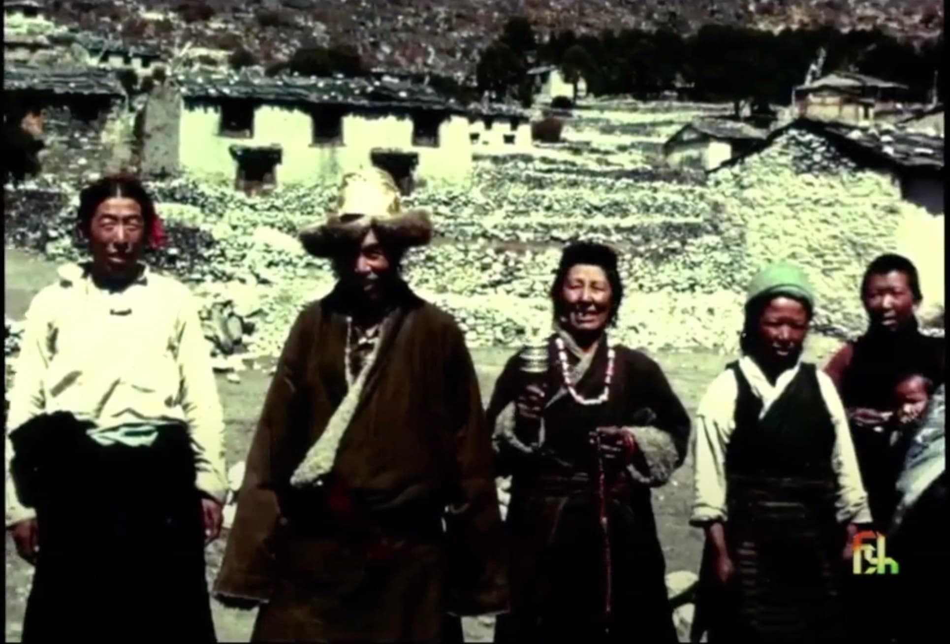 Sherpa people in traditional dress
